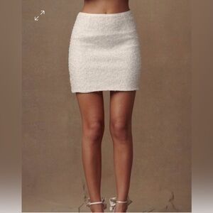 MESHKI Skylar Pearl Beaded Mini Skirt